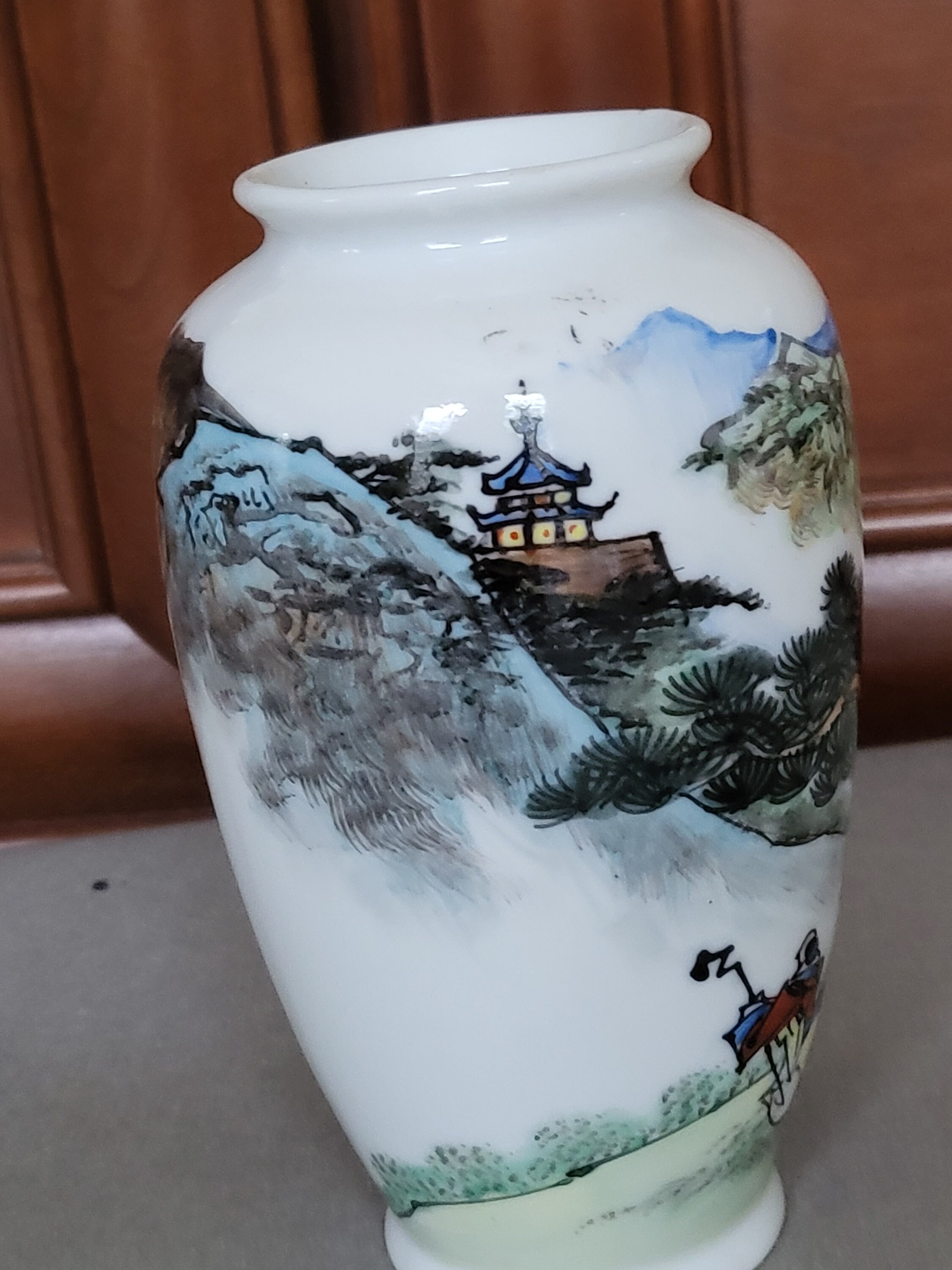 Vintage Chinese Hand Painted Porcelain Vase - Etsy