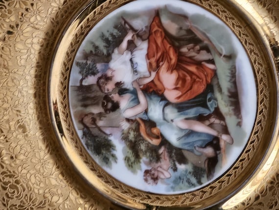 Vintage Victoria Czechoslovakia 24K Gold Platter - Etsy