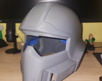 DIY Helldivers 2 B-01 Wearable Helmet - 3D Printed, In Parts