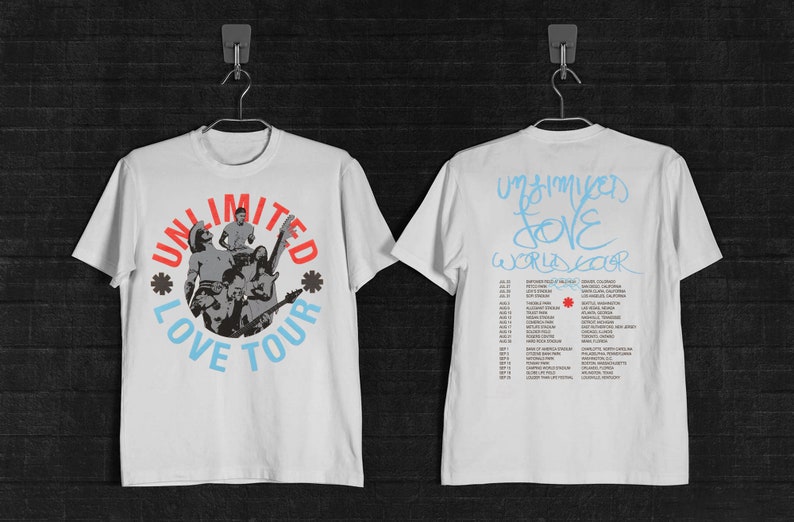 Red Hot Chili Peppers Unlimited Love Tour Tshirt Red Hot Etsy UK