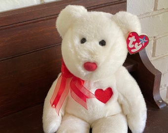 TY "Valentino"  Beanie Buddy Classic 1999 Bear With Tag Retired