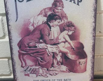 Pears Soap Vintage Ad 12" x 9" Reproduction Metal Sign