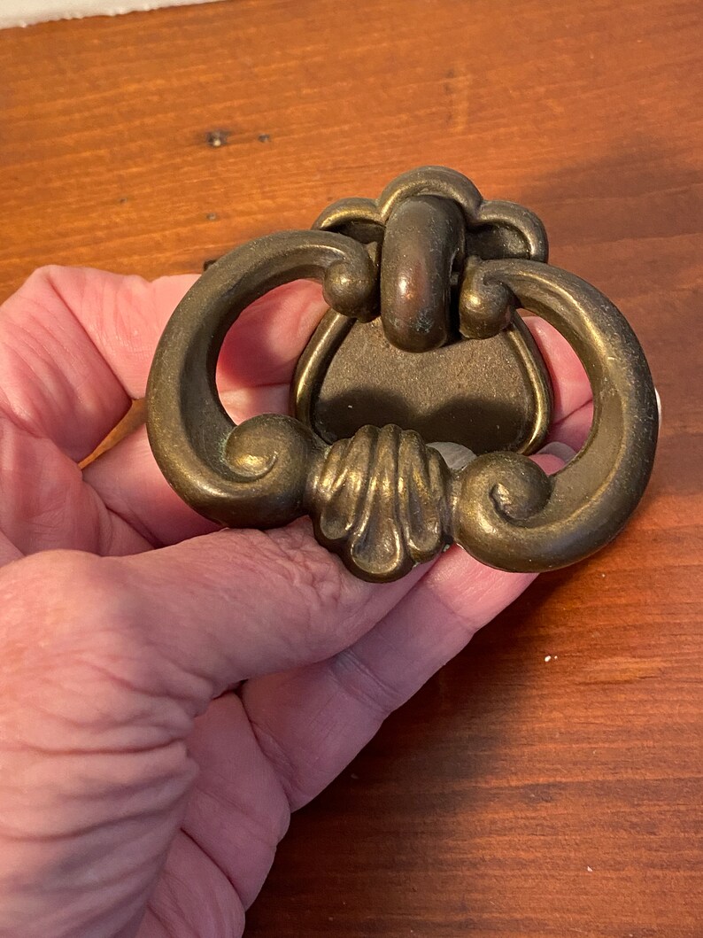 Vintage Antique Brass Drawer Pull Ring Handles 2 3/4 Etsy