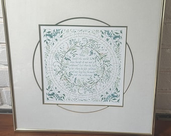 Framed Print "Inversnaid" by Susan Loy "Literary Calligraphy"