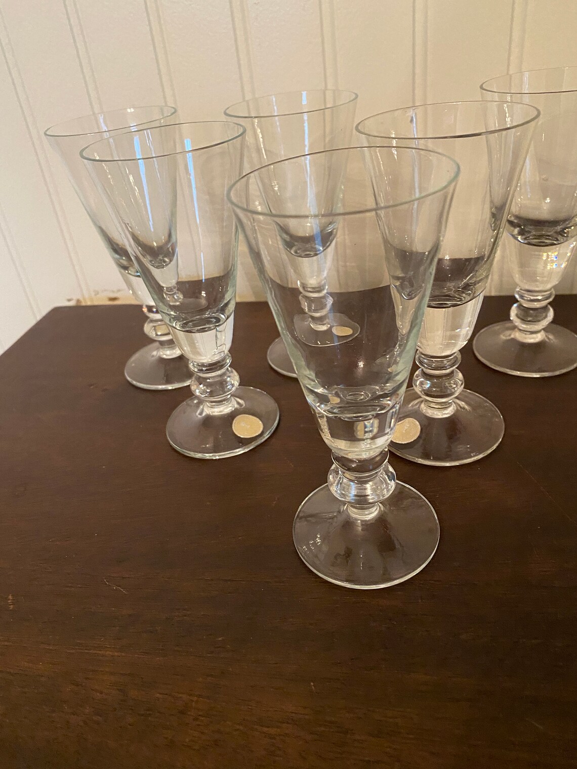 Vintage Set Of 6 Crystal Footed Glasses Liquor Cordials Mid Etsy