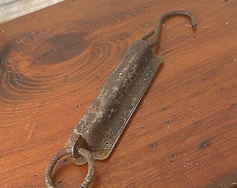 Antique 1800 John Chatillon & Sons 25 Pound Hanging Brass Scale