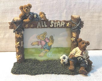 Boyds Bears Picture Frame Rocky All Star PC# 1E/2651 The Bearstone Collection