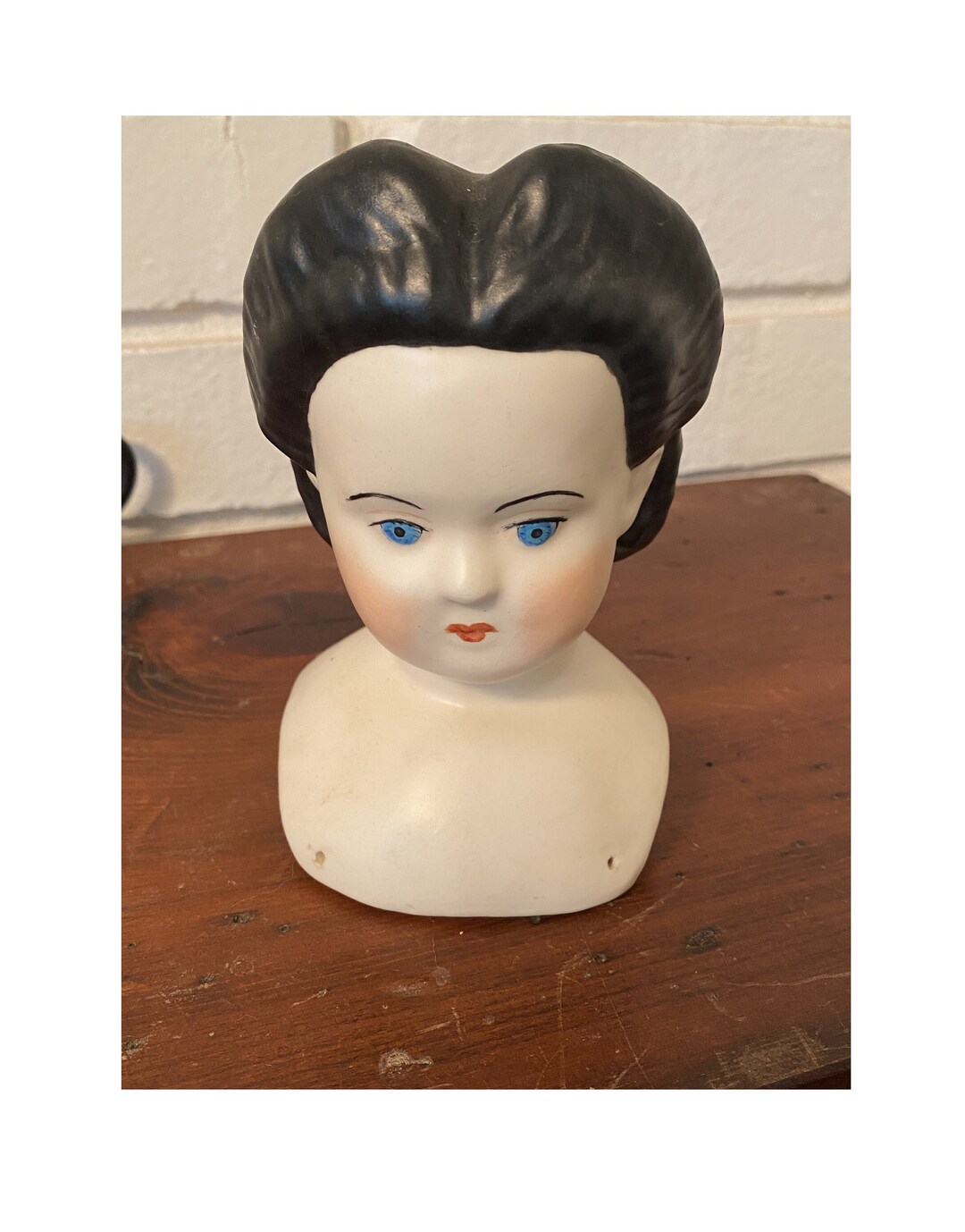Vintage Ceramic Doll Head Etsy