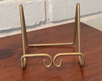 Rustic Metal Gold Iron Stand - Plate Holder -Book Holder - Frame Holder E