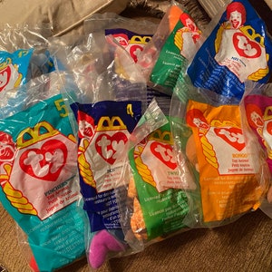 1996 and 1998 McDonald&#39;s Happy Meal Teenie Beanies by Ty Choice