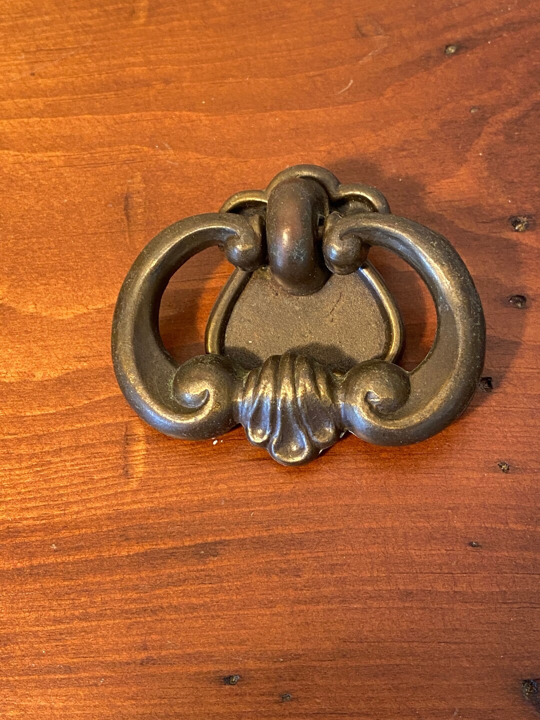 Vintage Antique Brass Drawer Pull Ring Handles 2 3/4 Wide Pull