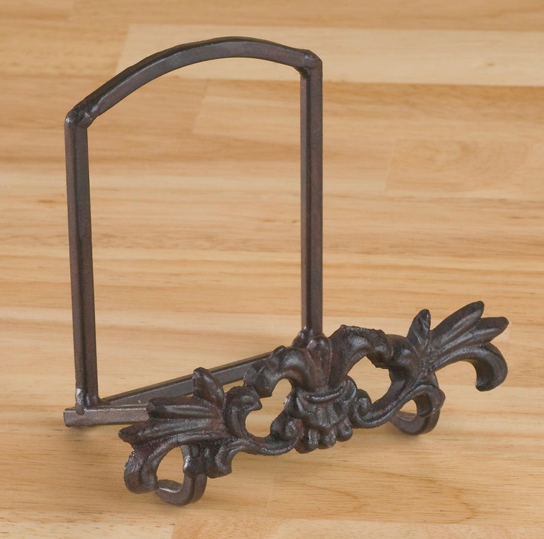 Rustic Cast Iron Display Stand: Plate, Book & Photo Holder - Etsy