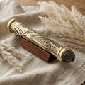 Tribal Mandala Teleidoscope - Artisan Optical Viewer with Wooden Display Stand, Unique Heirloom Gift product logo
