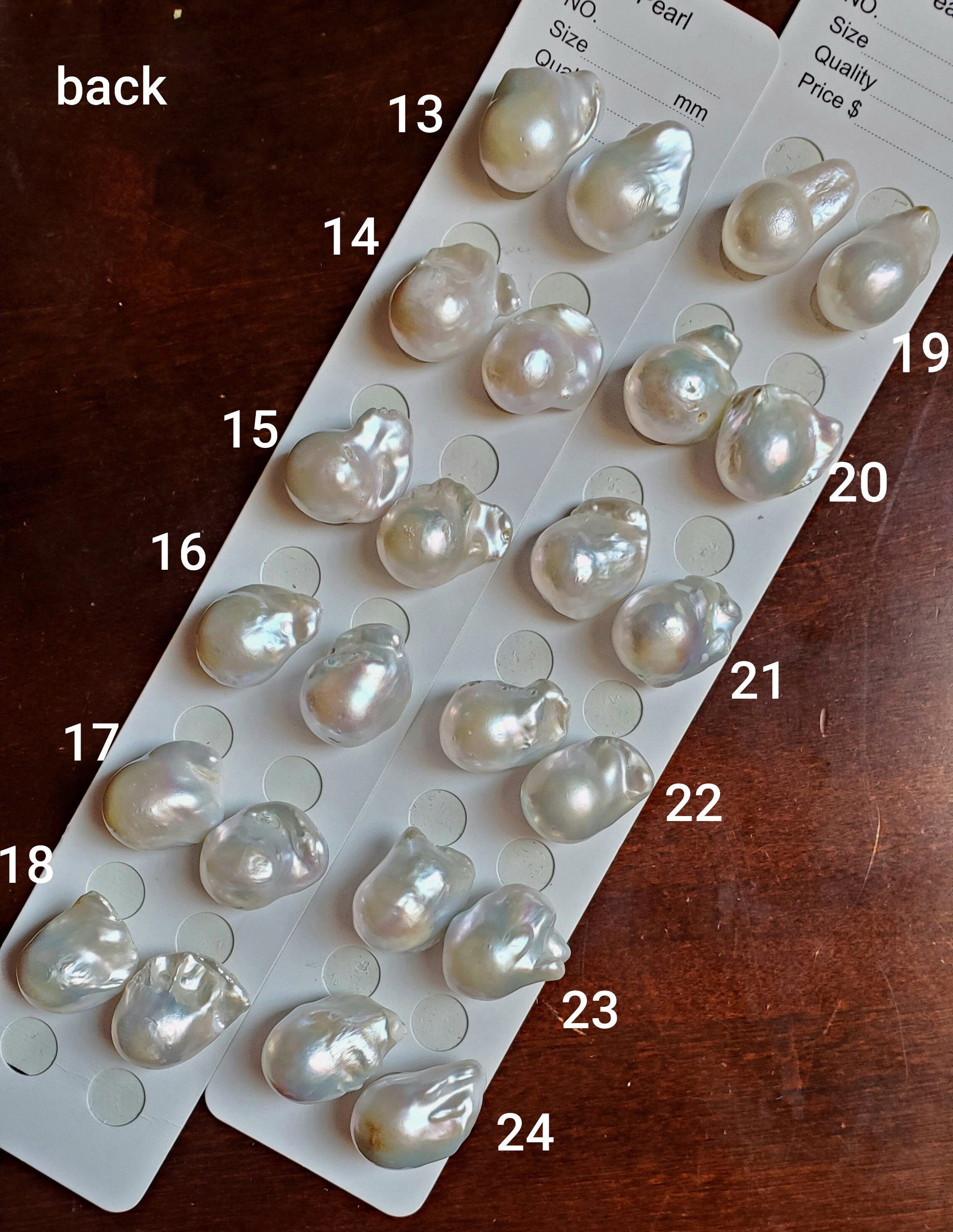 A Pair Baroque pearls cultured freshwater pearl large size Etsy