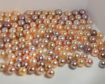 8-8.5mm Round / nearly round freshwater pearl, top quality, excellent lustrous blemish free surface, natural color,  untreated non dyed 1 pc