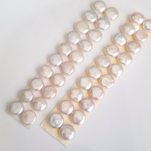 Freshwater Coin Shape White Pearls Beads At ₹ 30/gram | Freshwater Pearl Bead In Jaipur | ID - Foto 3
