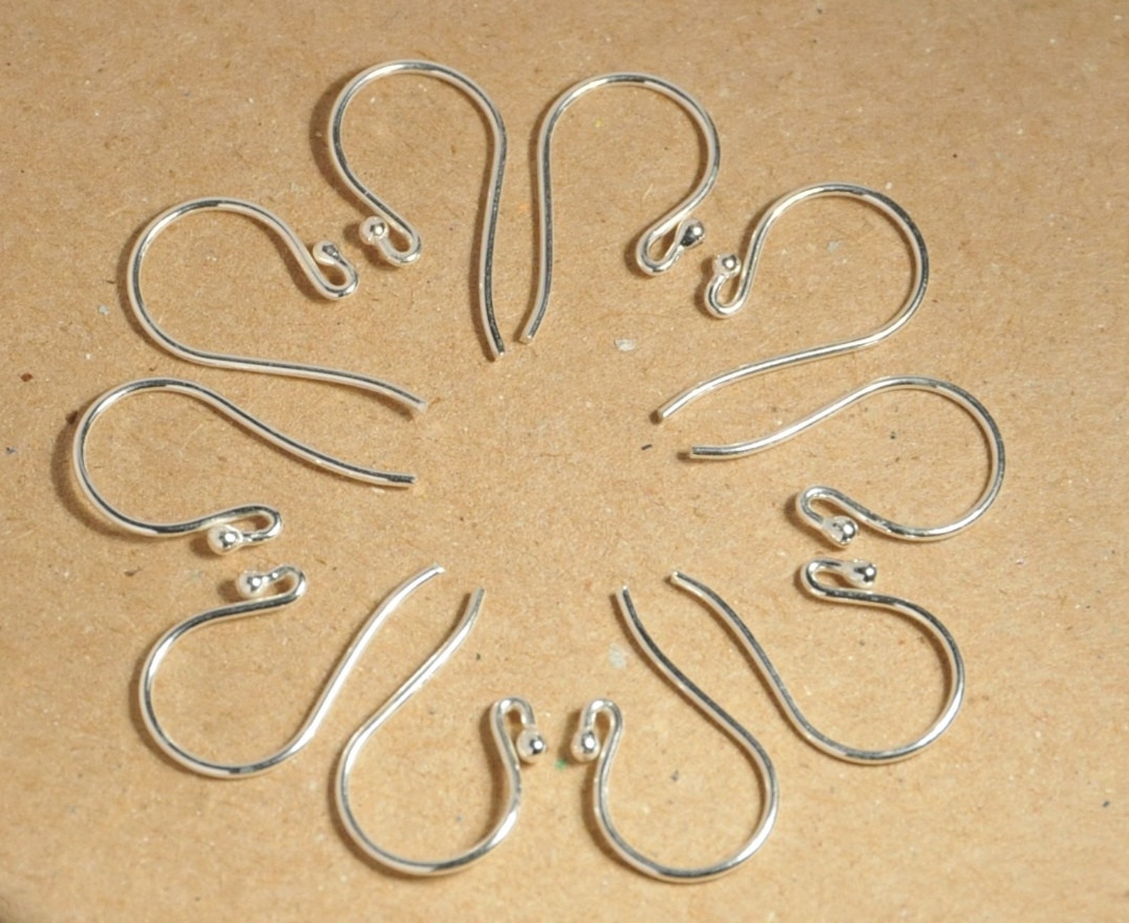 5 Pairs 10 Pieces Small Size Sterling Silver Ball End Ear Etsy