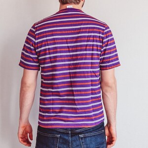 Vintage 90s Mens Striped Slim Fit Tee Medium image 7