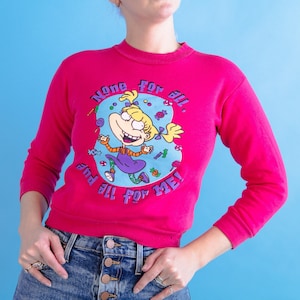 Vintage Rugrats Pink Angelica Sweatshirt XS