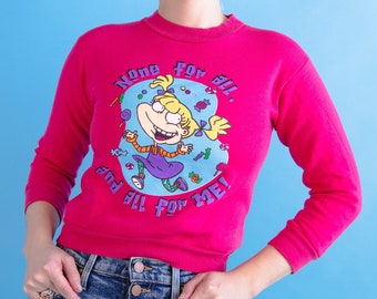 Vintage Rugrats rosa Angelica Sweatshirt XS