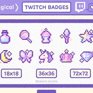 Magical Pixel Badges Twitch / YouTube / Discord