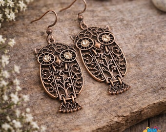 Vintage Boho Geometrische Ohrringe, Braun Ethnische Schmuck für Frauen
