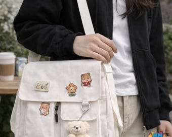 Umhängetasche, Crossbody, Umhängetasche aus Canvas