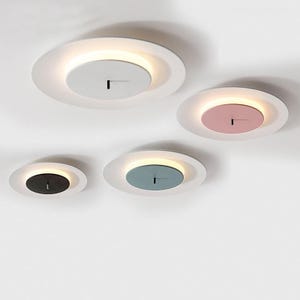 Sleek LED Ceiling Light • Modern Flush Mount Fixture for Bedroom, Living Room or Office • Minimalist Round Ceiling Lamp Design
