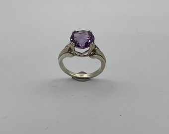 Amethyst set in Sterling Silver Ring