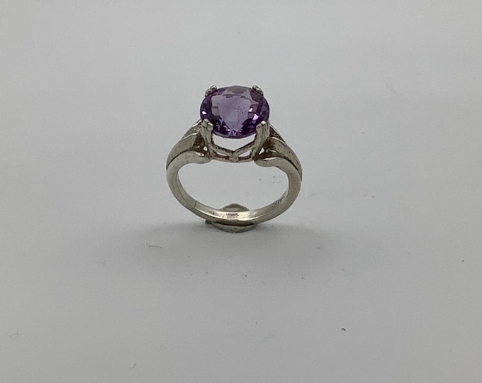 Amethyst set in Sterling Silver Ring