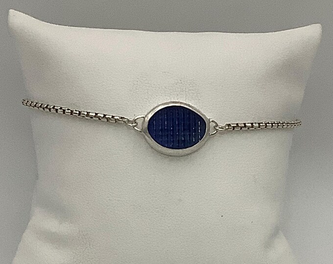 Ohajiki Japanese Seaglass Bolo Bracelet Cobalt Blue