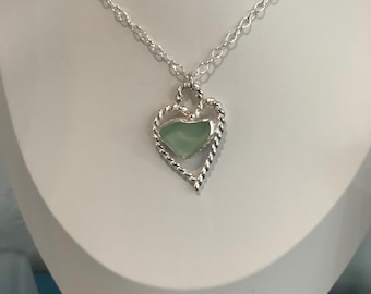 Seaglass Heart Necklace