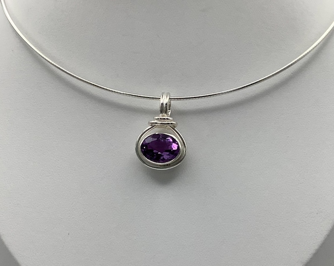 Amethyst Silver Necklace