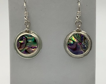 Abalone Silver Earrings