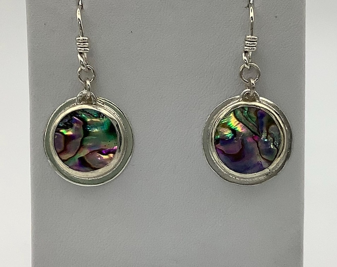 Abalone Silver Earrings