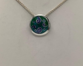 Cloisonné Enamel Modern Necklace