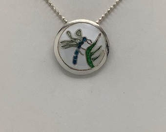 Cloisonné Enamel Dragonfly Necklace