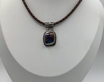 Australian Opal Sterling Silver Necklace