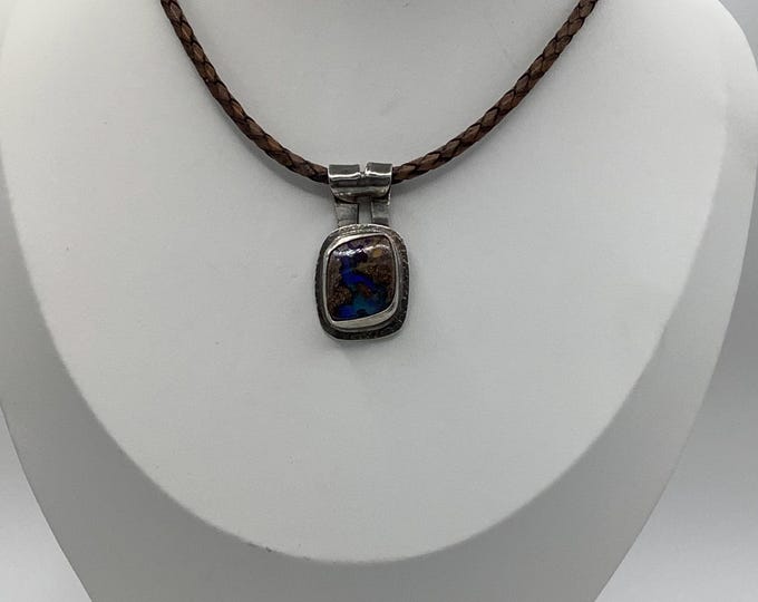 Australian Opal Sterling Silver Necklace