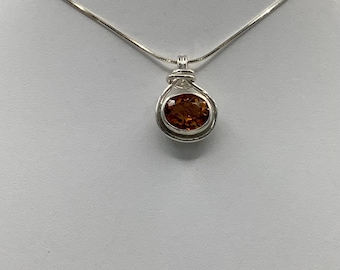 Citrine Silver Necklace