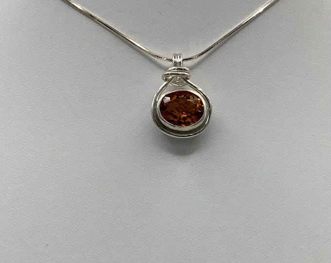 Citrine Silver Necklace