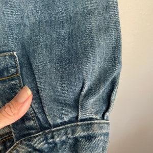vintage 80s katana denim jean jacket / men's small women's medium image 8