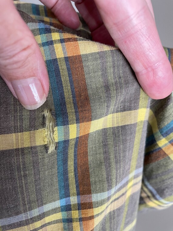 1930s plaid day dress - small- wounded bird - image 3