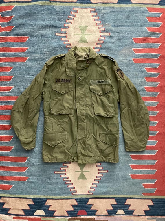 Vintage 70s 80s M65 Military US Army Jacket Field Jacket Olive Green Drab Coat With Hood Men s Small Short Etsy
