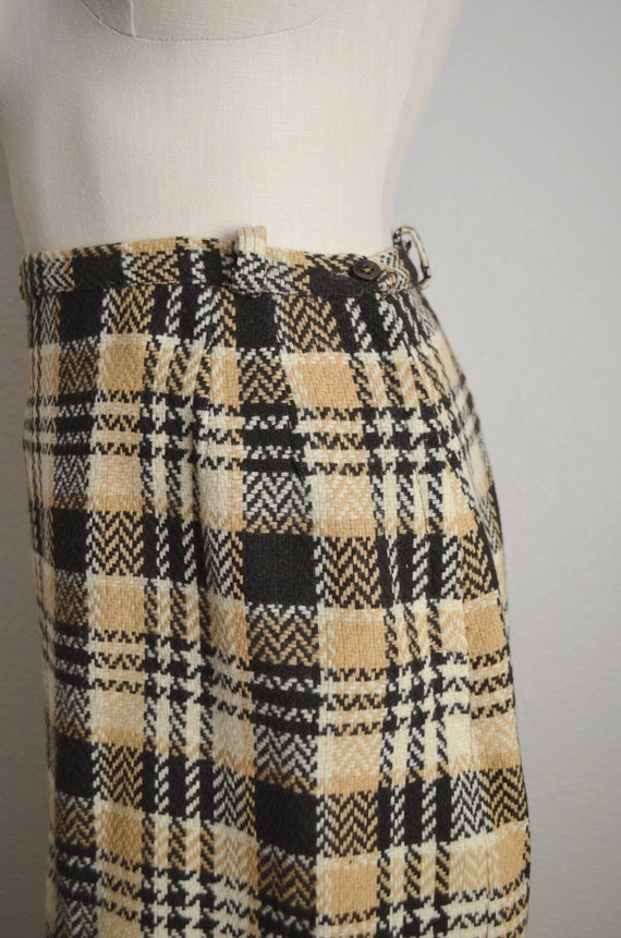vintage 40s 50s plaid wool blend 50s side zip mid… - image 6