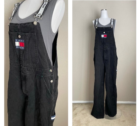 Vintage 90s Tommy Hilfiger Black Denim Jean Carpe… - image 1