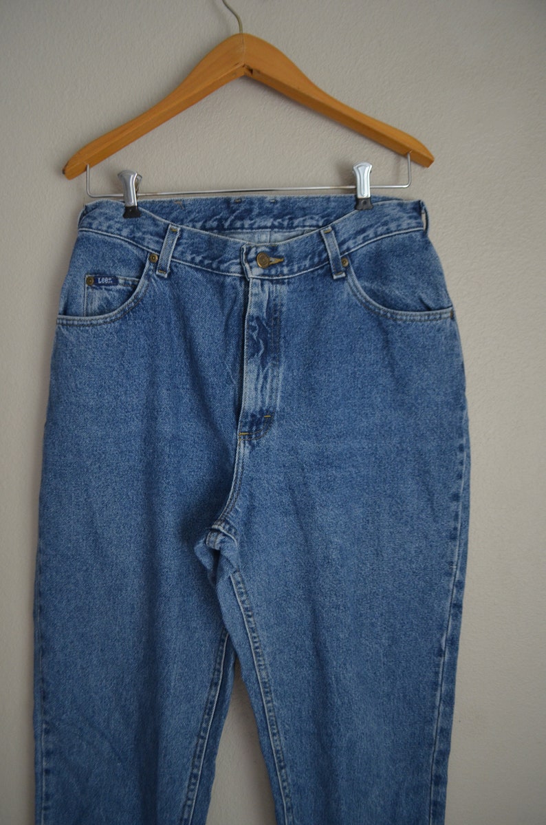 lee medium wash mom jeans / 80s 90s lee jeans / 30x33/ 30 lee jeans women's tall jeans image 7