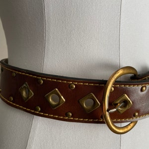 vintage 60s 70s faux leather wide vegan vinyl belt size xxsmall xsmall 24 image 8