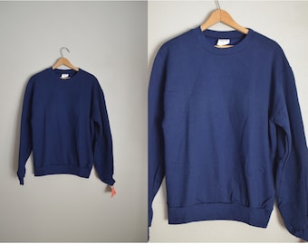 vintage 70s 80s gamewarmer game warmer navy blue sweatshirt / deadstock 80s sweatshirt - medium large