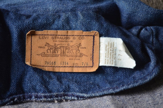 Levi's Denim Jacket / Vintage 70s Orange Tab Levis Fitted - Etsy